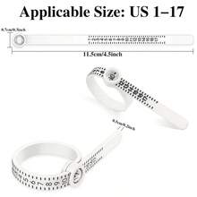 Plastic Ring Sizer With Magnifier, Plastic Gauge For Ring Measurement, Fits European, US And UK Sizes 0-13, A-Z - 2-piece Ring Testing Tool Set - View 5