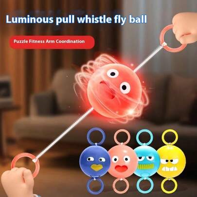 New Luminous Whistle Ball (Random Expression)-Rotating Pull Ball-Hand-Eye Coordination Exercise-Outdoor Sports Ball-Party Gift-Gift-Reflect-Devil-Romantic Couple Game-Cat Gift-Girl's Game-Boy's Game-Christmas-Toy-Devil-Interactive-Party Game-Game-I Play-Stitch Toys Travel Toys Classroom Fidget Toys Mini Stuff Bath Toys Christmas Stationery Stress Ball Birthday Gift-Holiday Gift-Perfect Gift-Gift