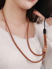 1 dây đeo điều chỉnh được, thiết kế hình gấu kẹo hoạt hình, dây đeo cổ bền chắc đa năng dành cho cả nam và nữ, giá đỡ điện thoại chống thất lạc. - Nhiều màu - Xem 2