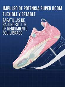 LI-NING WADE ALL CITY 14 Men's Squeaky Basketball Game Shoes Stable Support Wear-Resistant Sports Shoes ABAW001 - Peach Wood Powder - View 2