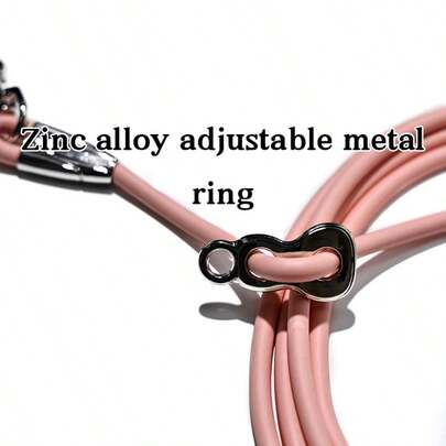 PVC双头狗牵引绳，锌合金双向狗绳，防水双头宠物遛狗牵引绳，适用于户外散步、徒步、露营、海滩，易于清洁，适合两只小型和中型犬