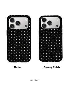 Black Polka Dot Phone Case, Compatible With Apple 17/16/15/14/13/12/11 Pro Max - Multicolor - View 2