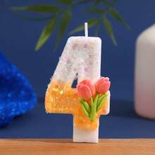 Bánh Tulip - Món tráng miệng - Nến số sinh nhật tự làm thủ công bằng sáp, sáng tạo, dành cho bé từ 0-9 tuổi. - nhiều màu - Xem 15