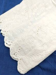 Tela Jacquard de encaje hecha a mano para ropa de bebé, falda, accesorios de decoración de costura para el hogar, 1 yarda - Albaricoque - Ver 3
