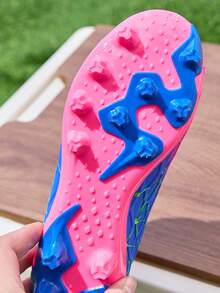 Tacos de fútbol con cordones degradados para niños y niñas - Rosa Fucsia - Ver 9
