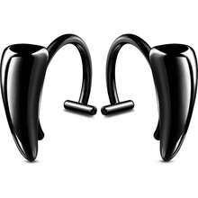Fake Lip Rings, Vampire Fangs Lip Cuff Piercing Jewelry Hoops, Adjustable Faux Non-Piercing Labret Piercing Jewelry For Women Men-Black - 黑色 - 查看 1