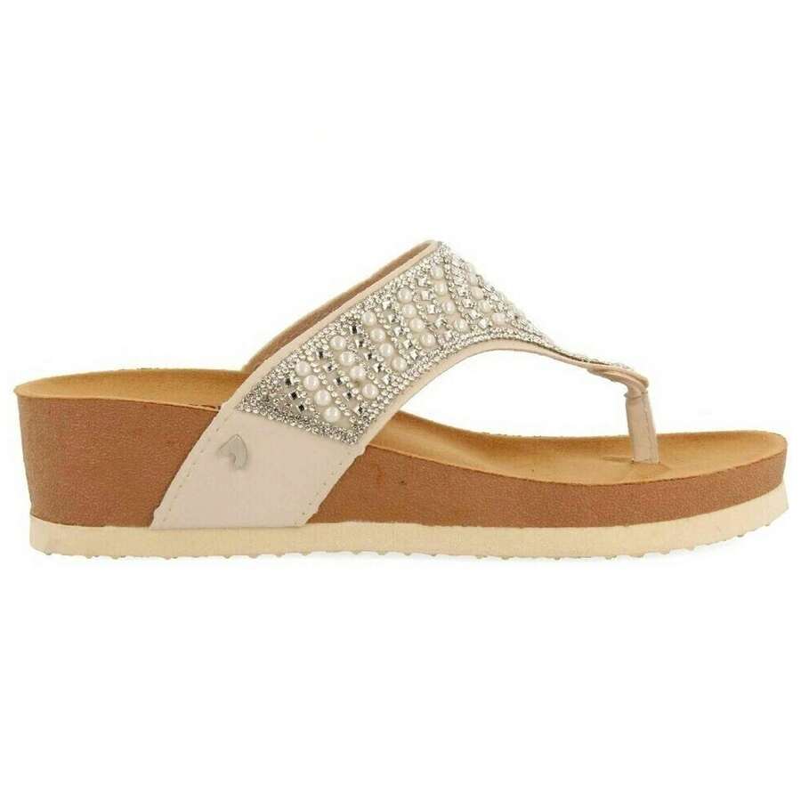 Women Casual Athletic Shoes - Beige - View 1
