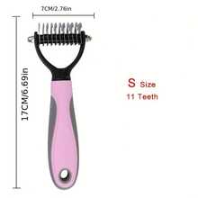 1pc Double-Sided Detangling Brush, Pet Grooming Tool For Dogs & Cats - Multicolor - View 10