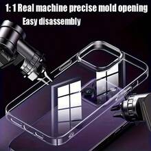 透明亚克力手机壳，兼容苹果17/17Pro/17ProMax/16 Pro Max/16/16 Pro/16 Plus/15/15 Pro Max/15 Pro/15 Plus/11/12/13/14 Pro Max/XS/XR/11 Pro/11 Pro Max/12 Pro/12 Pro Max/13 Pro/13 Pro Max/7 Plus/14 Pro/14 Pro Max/14 Plus/7 Plus/8 Plus/8/SE2，防水、防震、防刮软壳手机保护套 - 無色 - 查看 4