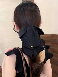 1 chiếc kẹp tóc nữ kiểu dáng mới màu đen, chất liệu cao cấp, hình nơ, thích hợp cho mùa hè, kỳ nghỉ, du lịch. - Nhiều màu - Xem 7