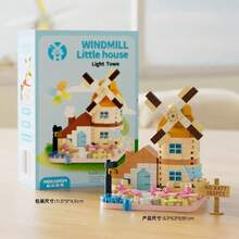 DIY Creative Cherry Blossom Tree House Eternal Flower Assembled Building Blocks Student Toy Gift For Girls - Multicolor - View 9