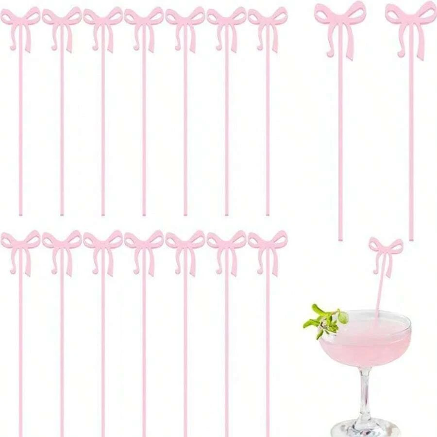 New Arrival Acrylic Cocktail Drink Stirrers With Bow Tie, Bar Party Supplies, Holiday & Festival Essentials - Multicolor - View 1