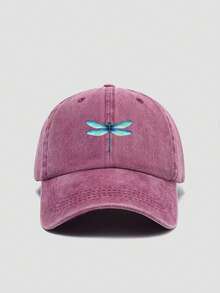 1pc Unisex Soft Top Baseball Cap With Dragonfly Print, Versatile Casual Sun Hat Suitable For Daily Wear In All Seasons - A - View 7
