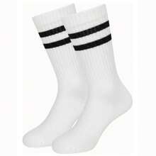 Men Sports Socks - Black and White - View 6