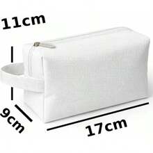 Kit 5 Plain Toiletry Bags Without Print To Personalize Gift - Beige - View 5