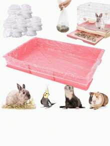 Tấm lót chuồng thú cưng có thể mở rộng, tấm lót khay vệ sinh chuồng thú cưng bằng nhựa trong suốt co giãn, dễ dàng thu gom chất thải trong chuồng thú cưng, dễ dàng vệ sinh, đồ dùng cho thú cưng nhỏ, màng lót chuồng chống rò rỉ, hộp vệ sinh cho mèo, tấm lót đi tiểu cho chó, tấm phủ vệ sinh, thích hợp cho thỏ, chim, mèo, v.v. - trắng - Xem 11