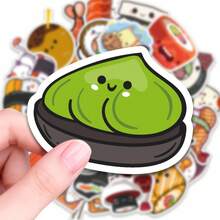 50PCS Sushi Stickers, Japanese Food Themed Decals, Waterproof Vinyl Stickers For Water Bottles, Laptops, Scrapbooking, Luggage, Journaling, DIY Crafts, Aesthetic Kawaii Stickers, Gift For Sushi Lovers And Food Enthusiasts - Multicolor - View 7