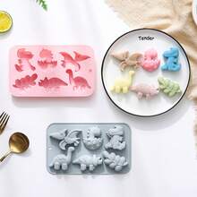 1/2 件装彩虹独角兽硅胶饼干模具，星形齿轮造型，巧克力翻糖蛋糕装饰烘焙工具 - 彩色 - 查看 5