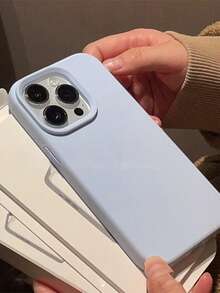 Ốp điện thoại TPU dày màu xanh chất lượng cao, tương thích với các dòng máy 17Promax/16Promax/7Pro/17/16 15 14 13 12 11 Pro Max, chất liệu mềm mịn, thân thiện với da và thoải mái khi sử dụng. - Màu xanh lam - Xem 5