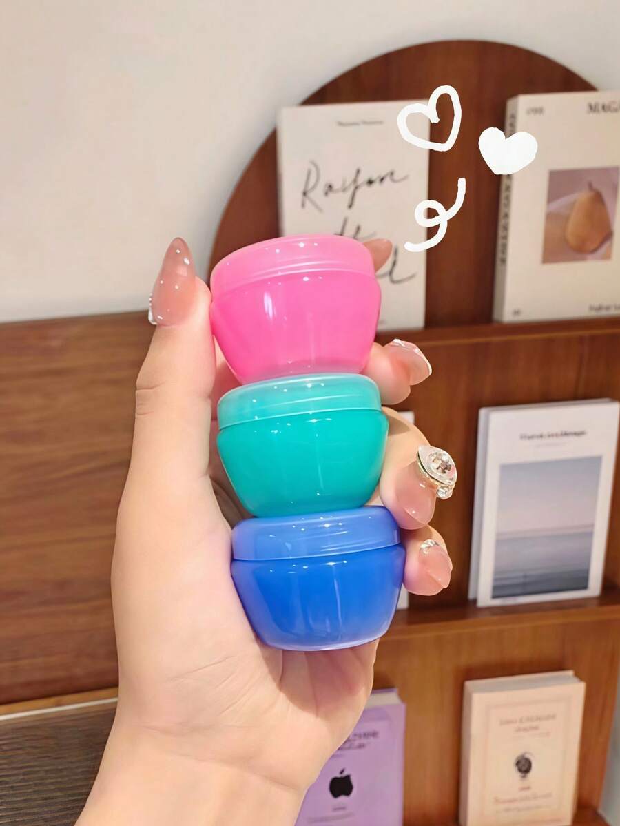 10g/5g Cosmetics, Face Cream, Body Lotion, Hand Cream, Sample Bottle, Portable Refillable Bottle, Travel Bottle, Cosmetic Storage Box With Lid, Mini Container, Travel Essential, Student Essential - Multicolor - View 1