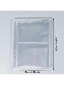 Sổ tay bìa cứng A5 có khóa kéo, bìa kim tuyến, sổ Bullet Journal kèm 10 trang PVC trong suốt có thể thay thế, văn phòng phẩm dành cho học sinh. - Nhiều màu - Xem 3