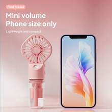 Portable Handheld Spray Fan, 3-Speed Wind, Mini USB Rechargeable Personal Cooling Spray Fan, Suitable For Outdoor Travel, Office, 800mAh - 手持 - 查看 6