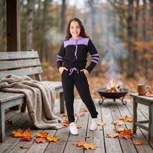 "Fun And Comfortable Girls' Sweatshirt" (4 To 14 Years Old) - Red Violet - View 14