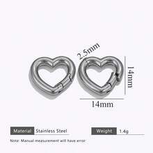 2 chiếc vòng khóa lò xo bằng thép không gỉ 304 mạ vàng và bạc, hình tròn và hình trái tim, dùng để làm đồ trang sức thủ công. - khóa mùa xuân - Xem 9