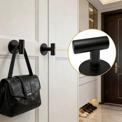 Ganchos adhesivos sin perforación, ganchos de pared de plástico resistente y autoadhesivos, ganchos para sujetar cortinas, ganchos multifuncionales impermeables, adecuados para paredes de baño y cocina de vidrio y cerámica, se pueden usar para colgar toallas, batas, sombreros, bolsas y llaves.