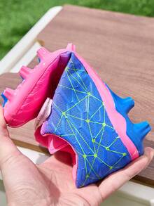 Tacos de fútbol con cordones degradados para niños y niñas - Rosa Fucsia - Ver 12