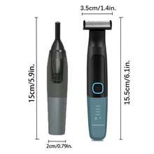 Conduroma Men's Grooming Kit - Electric Body And Beard Trimmer With Guide Comb, Rechargeable Nose, Ear And Eyebrow Trimmer - Face And Body Precision Grooming Set, Great Gift For Father And Boyfriend - Dark Grey - View 2