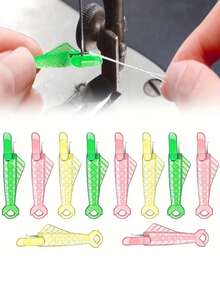 1/10/20pcs Automatic Fish-Shaped Threader For Sewing Machines, Mini Automatic Needle Threaders, Easy Self-Threading Tool For Sewing Machines, Suitable For Needlework, Embroidery, Sewing Crafts, DIY Arts, Easily And Quickly Threads Handmade Needles - Multicolor - View 2