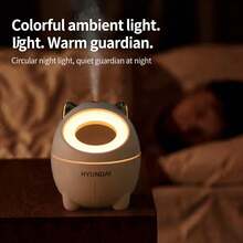 HYUNDAI Humidificador DDM-1 Compacto & Portátil, Diseño a Prueba de Fugas, Gran Capacidad de 200ml, Apagado Automático de 6 Horas, Luz Nocturna Ambiental Colorida, Adecuado para Hotel, Dormitorio y Oficina - Mist - Ver 6