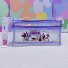 Hasbro 猎巫队双层网眼铅笔盒，透明卡通文具袋，化妆品收纳袋 - 彩色 - 查看 9