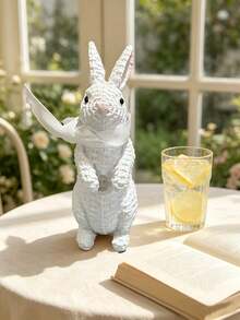 Escultura decorativa de escritorio con conejo adorable, material de vid, decoración de Pascua para el hogar, jardín y habitación de niños - B - Ver 10
