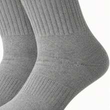 KIT OF 6 PAIRS OF MEN'S HIGH-TOP COTTON SOCKS NOVA ERA CODE: 3110. - Gray and Black and White - View 3