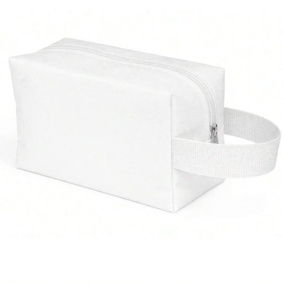 Kit 5 Plain Toiletry Bags Without Print To Personalize Gift - White - View 1