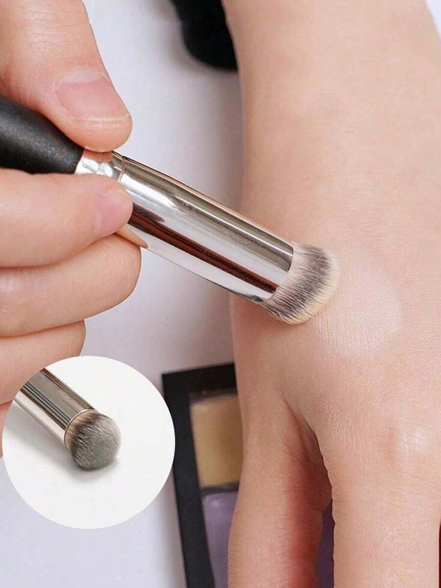 3pcs Professional Foundation Concealer Brush Set For Smooth And Even Application Of Liquid And Cream Makeup - Multicolor - View 1