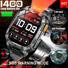 GUHUAVMI 2026 New Outdoor Sports Smart Watch For Men, 1400mAh Ultra-Large Battery, 90 Days Standby, With Powerful LED Flashlight, 2.01-Inch HD Full Touch Screen, IPX8 Waterproof, Bluetooth Calling, Voice Assistant, Reminder Functions, 100+ Sports Modes, Fitness Tracking, Men's Sports Smart Watch, Compatible With IPhone And Android, Suitable For Outdoor Hiking, Camping, Cycling And More - View 14