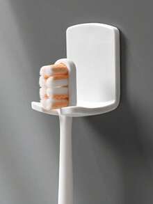 2pcs Transparent Minimalist Magnetic Toothbrush Holder, Wall-Mounted Toothbrush Cup Storage Rack With Quick Magnetic Hook Design, Waterproof Bathroom Storage, Modern Home Decor, Vanity Essential, Space-Saving Solution, Travel Bathroom Accessory - Multicolor - View 13