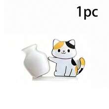 1个/4个猫须守护者冰箱贴 - 可爱的小猫推花瓶设计，专为爱猫人士打造，展现个性化的家居和办公装饰 - 4件 - 查看 15