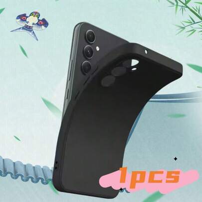 1个黑色硅胶防震手机壳，兼容小米A3/15 Pro/13T/13/12/10/11/Poco X6 Pro/Poco X5及类似系列智能手机，防震防刮，简约设计，纯色，TPU材质，黑色手机壳