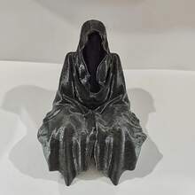 1pc Gothic Grim Reaper Statue - Multipurpose Indoor/Outdoor Home And Garden Decor, Gothic Bookshelf Display, Non-Electric Plastic Sculpture, Gothic Home Decor - Multicolor - View 8