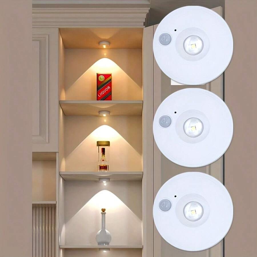 USB Magnetic Display Cabinet Spotlight, Wine Cabinet Decorative Sensor Light, Cabinet Wardrobe Product Lighting