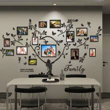 1 Set Life Tree Acrylic Collage Photo Frame Sticker! Self-Adhesive Design For Easy Installation, Magical Element Family Tree, Suitable For Home Decor In Living Room, Bedroom, Entryway, Sofa Background And Other Wall Spaces! - A - View 8