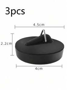 1pc Kitchen/Bathroom Drain Stopper, Rubber Overflow Plug For Sink, Tub, Floor Drain - Black - View 12
