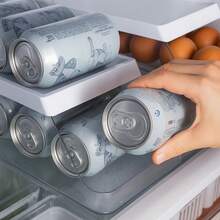 Acrylic Refrigerator Can Organizer, 9 Cans, Beverage Holder For Soft Drinks, Beer, Water, 350ml - View 7