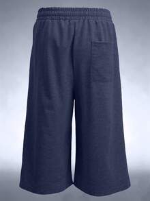 1 pieza Pantalones cortos deportivos para hombres - Utilidad sin límites. Con diseño de corte afilado, libertad dinámica y transición sin costuras del gimnasio a la calle. - Azul Marino - Ver 3