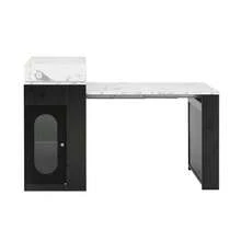 Kitchen Island Table With Casters, Fold-Down Dining Table, Bar Counter With Power Outlet And Hook, Can Be Used As A Kitchen Island Table, Dining Room Cabinet Or Bar Counter, Suitable For Kitchen And Dining Room (Black) - Black - View 7