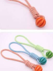 Đồ chơi kéo co, gặm nhai cho thú cưng, thích hợp cho chó cỡ trung bình và lớn như chó Poodle, đồ chơi tương tác cho chó có tích hợp bóng đựng thức ăn. - Nhiều màu - Xem 5